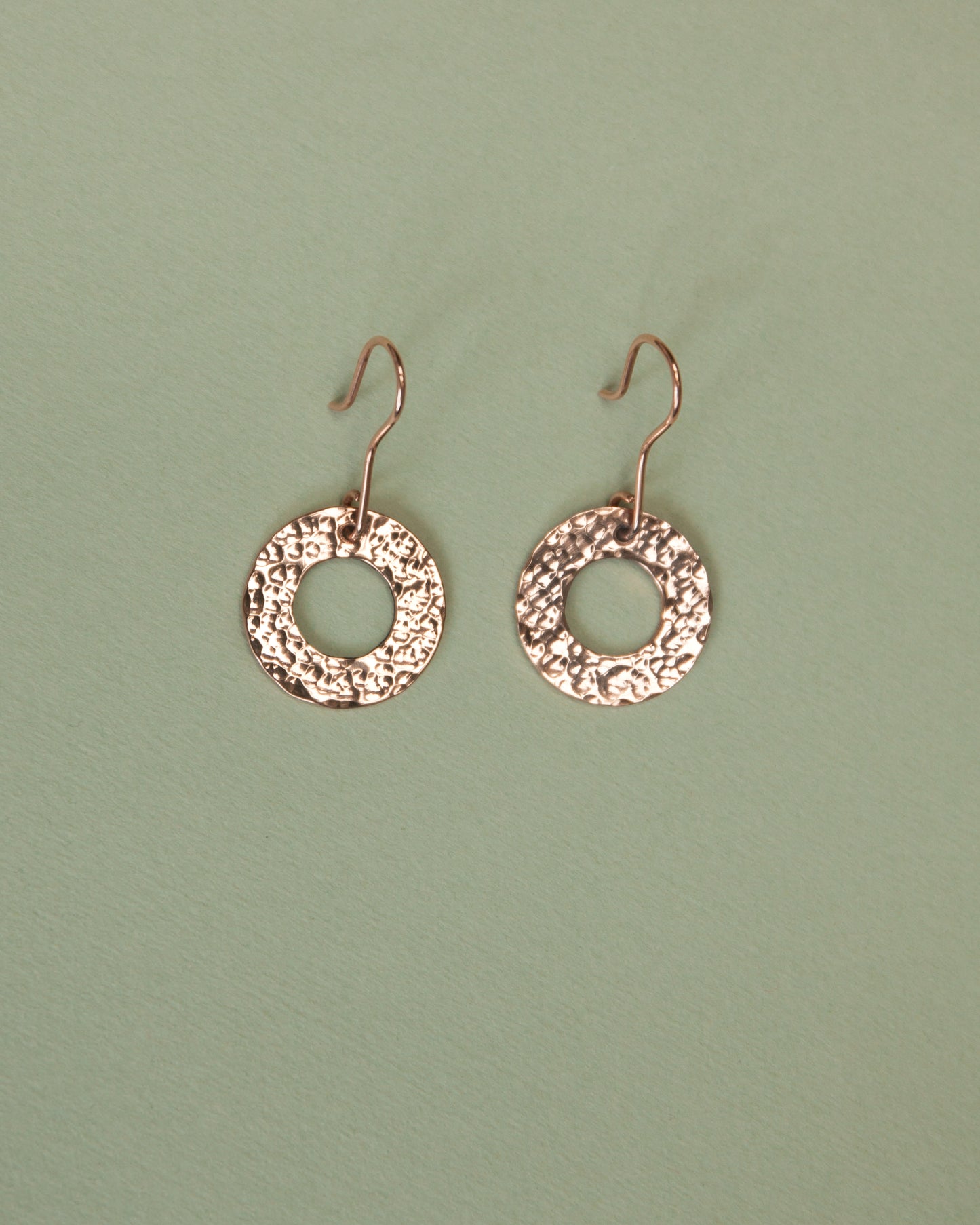 Kolczyki Młotkowane Średnica 20 mm